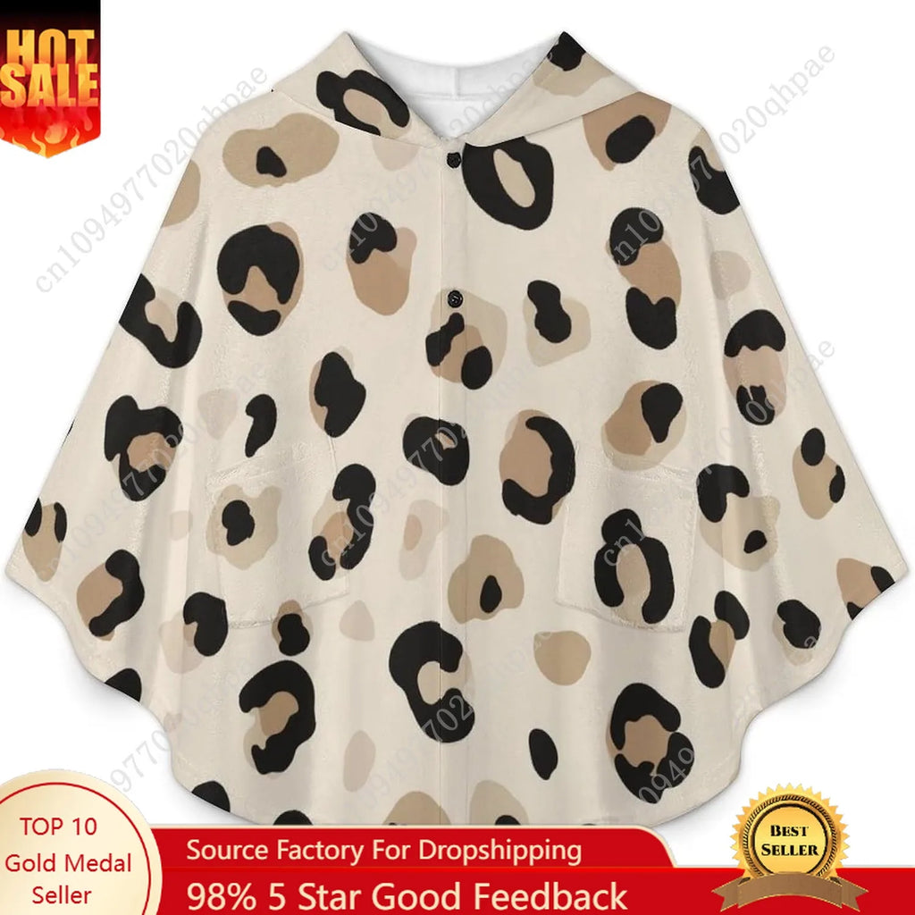 Sweater, Leopard Hoodie With Pockets For Kids And Teenagers