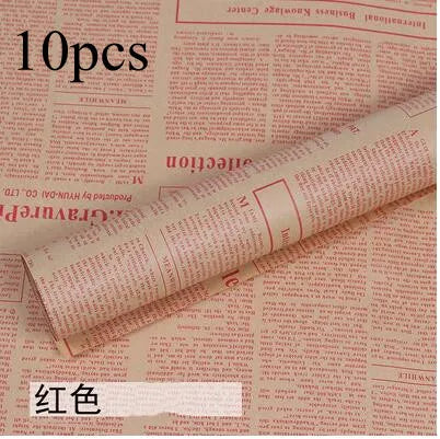 Double Sided Vintage Kraft English Newspaper Wrapping Paper