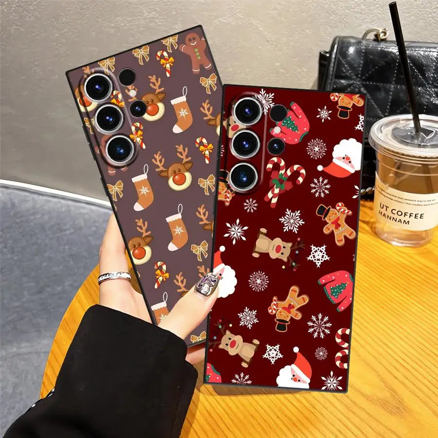 Hot Christmas Case for Samsung Galaxy S21 S24+ S23 FE S25 Ultra S25+ S20 S9 S24 Plus S22 Soft Back Phone Cover