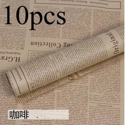 Double Sided Vintage Kraft English Newspaper Wrapping Paper