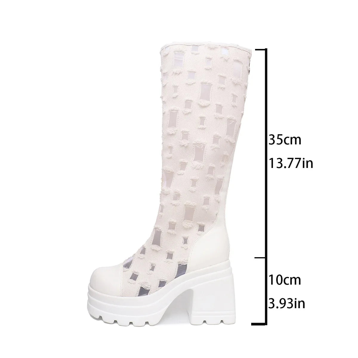 British Style Hollow Long Knee-High Boots