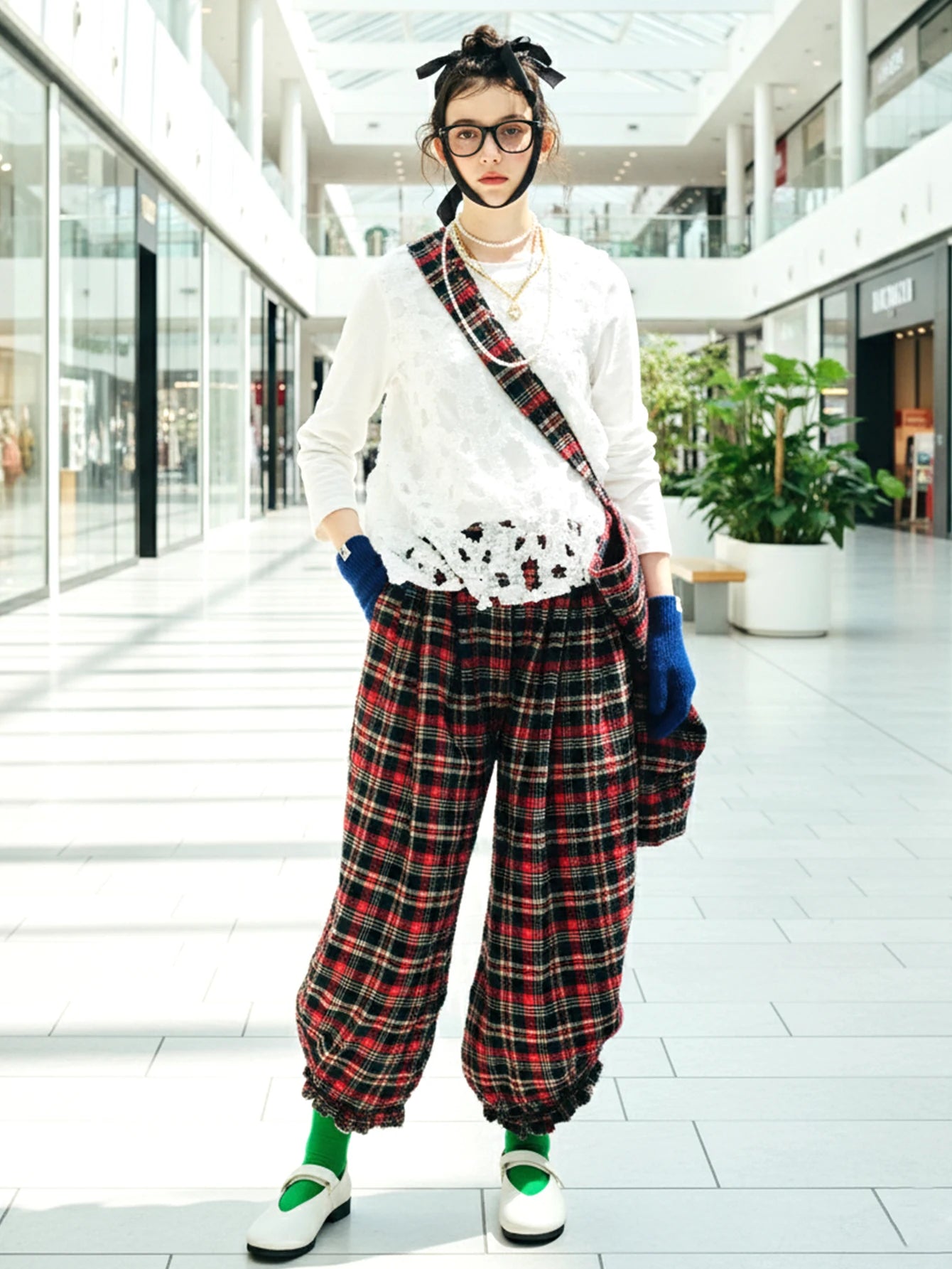 Stylish Plaid Harem Pants for Women