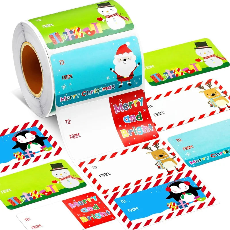 500 Christmas Label Stickers