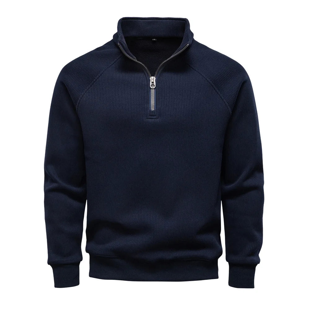 Half-Zip Fleece-Lined Men's Sweatshirt