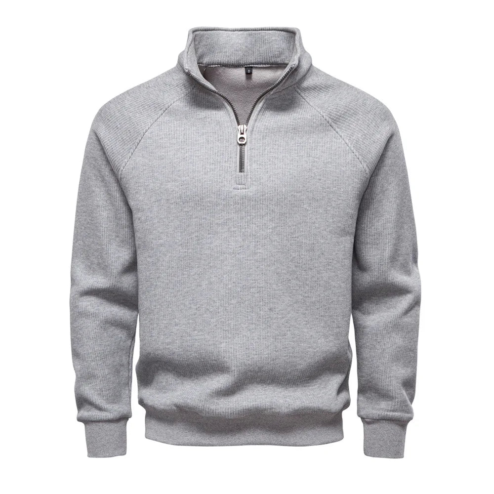 Half-Zip Fleece-Lined Men's Sweatshirt