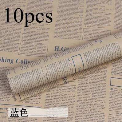 Double Sided Vintage Kraft English Newspaper Wrapping Paper