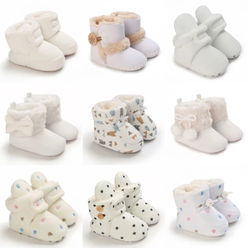 Winter Soft and Plush Starry Snow Boots