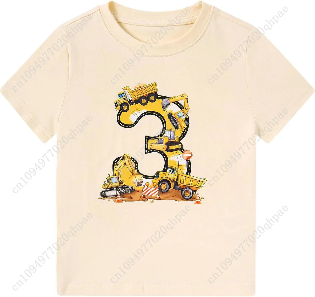 Boy Birthday Shirt 2-5 Years Cotton Party T-Shirt