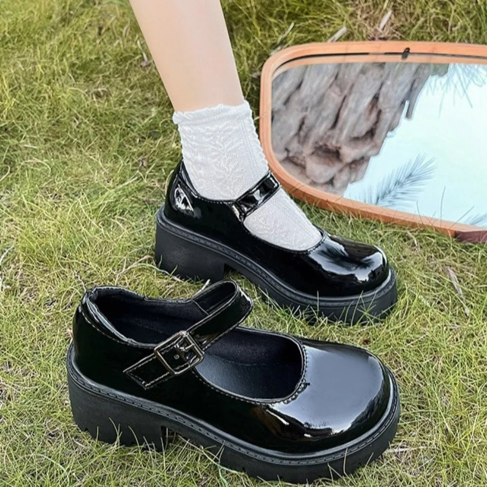 Mary Janes Lolita JK Leather Shoes