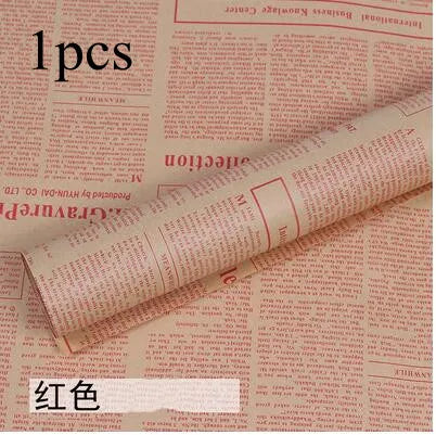Double Sided Vintage Kraft English Newspaper Wrapping Paper