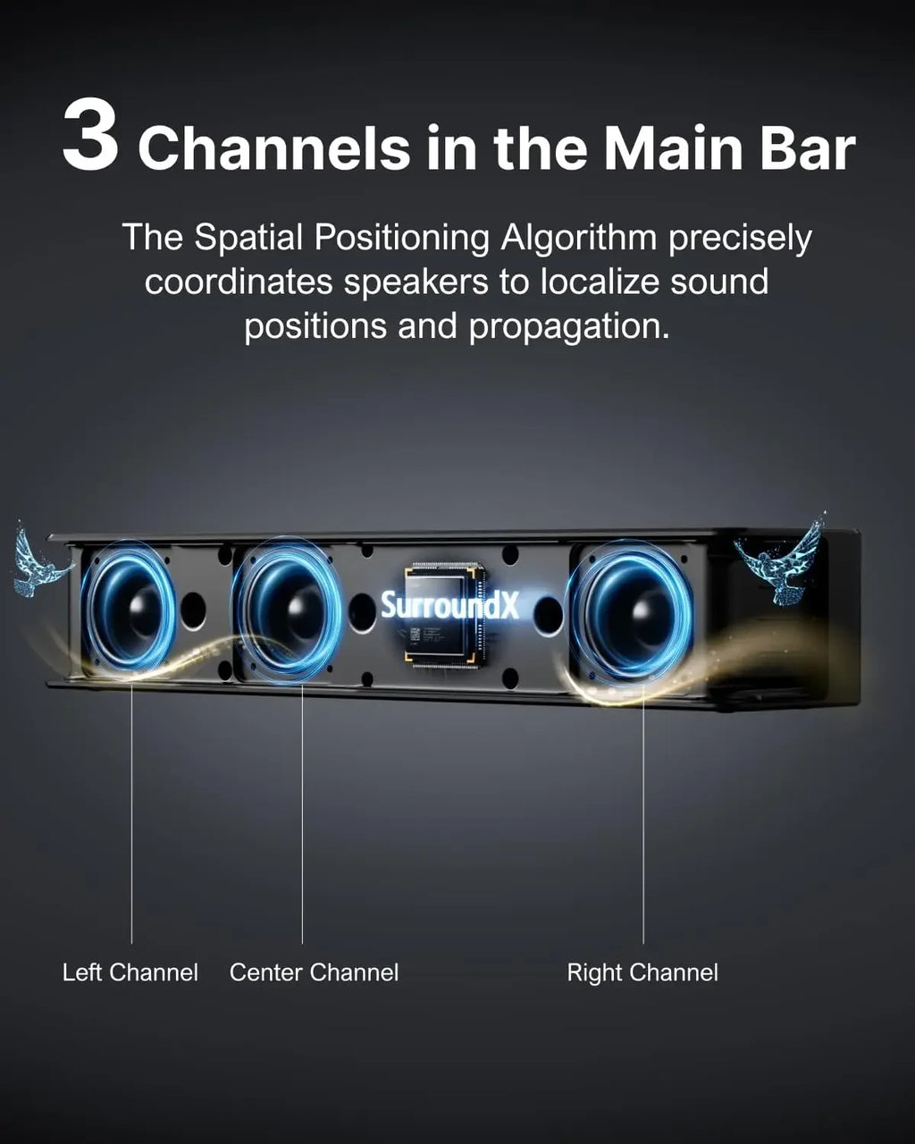 5.1 CH Surround Sound Bar with Dolby Audio