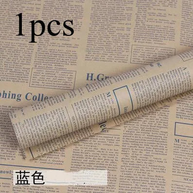 Double Sided Vintage Kraft English Newspaper Wrapping Paper