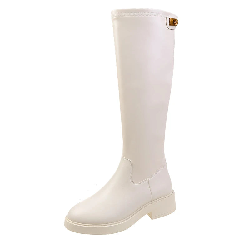 Women's Long Boots Leather Knee High boots