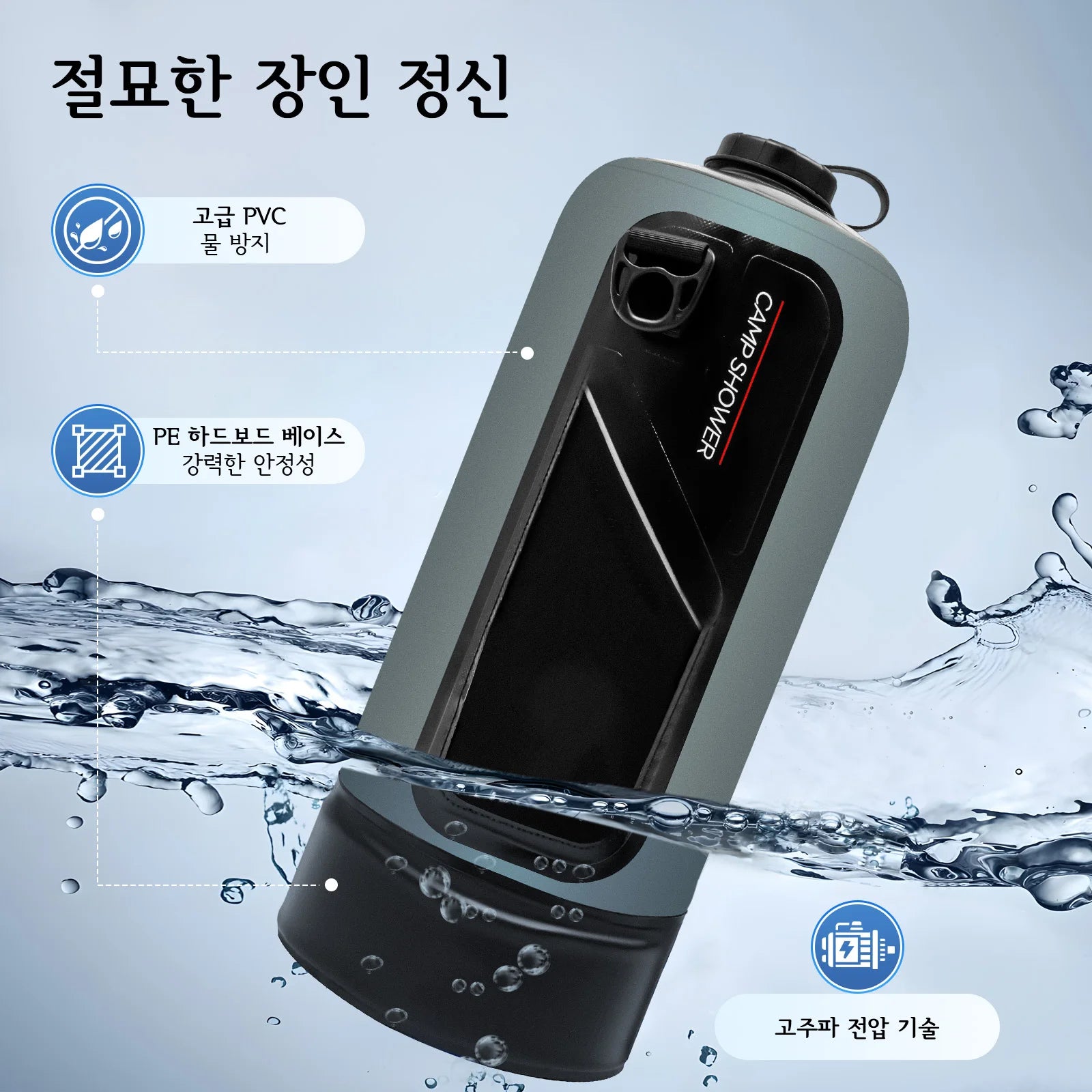 Solar Energy Absorbing Camp Shower