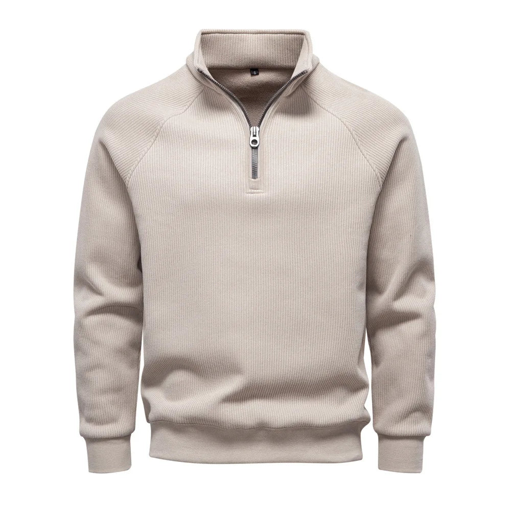 Half-Zip Fleece-Lined Men's Sweatshirt