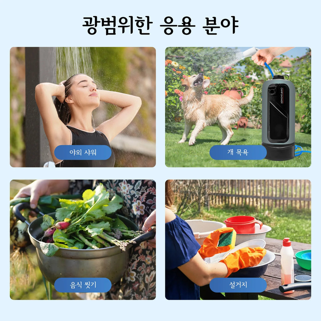 Solar Energy Absorbing Camp Shower