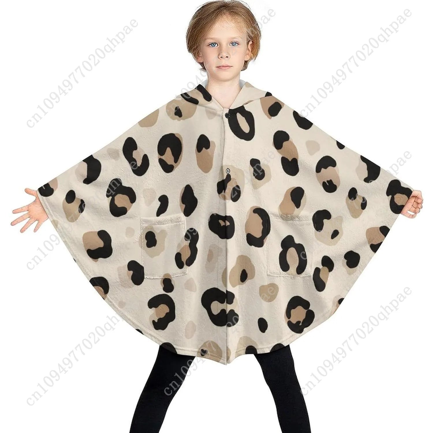Sweater, Leopard Hoodie With Pockets For Kids And Teenagers