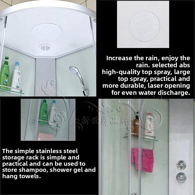 Integral shower room, bathroom, wet and dry separation