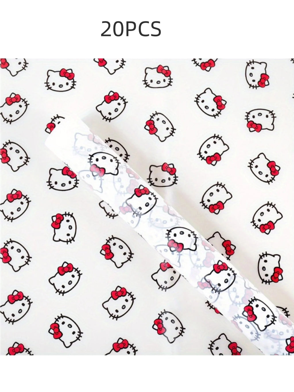 Waterproof Hello Kitty Gift Wrap with Ribbon
