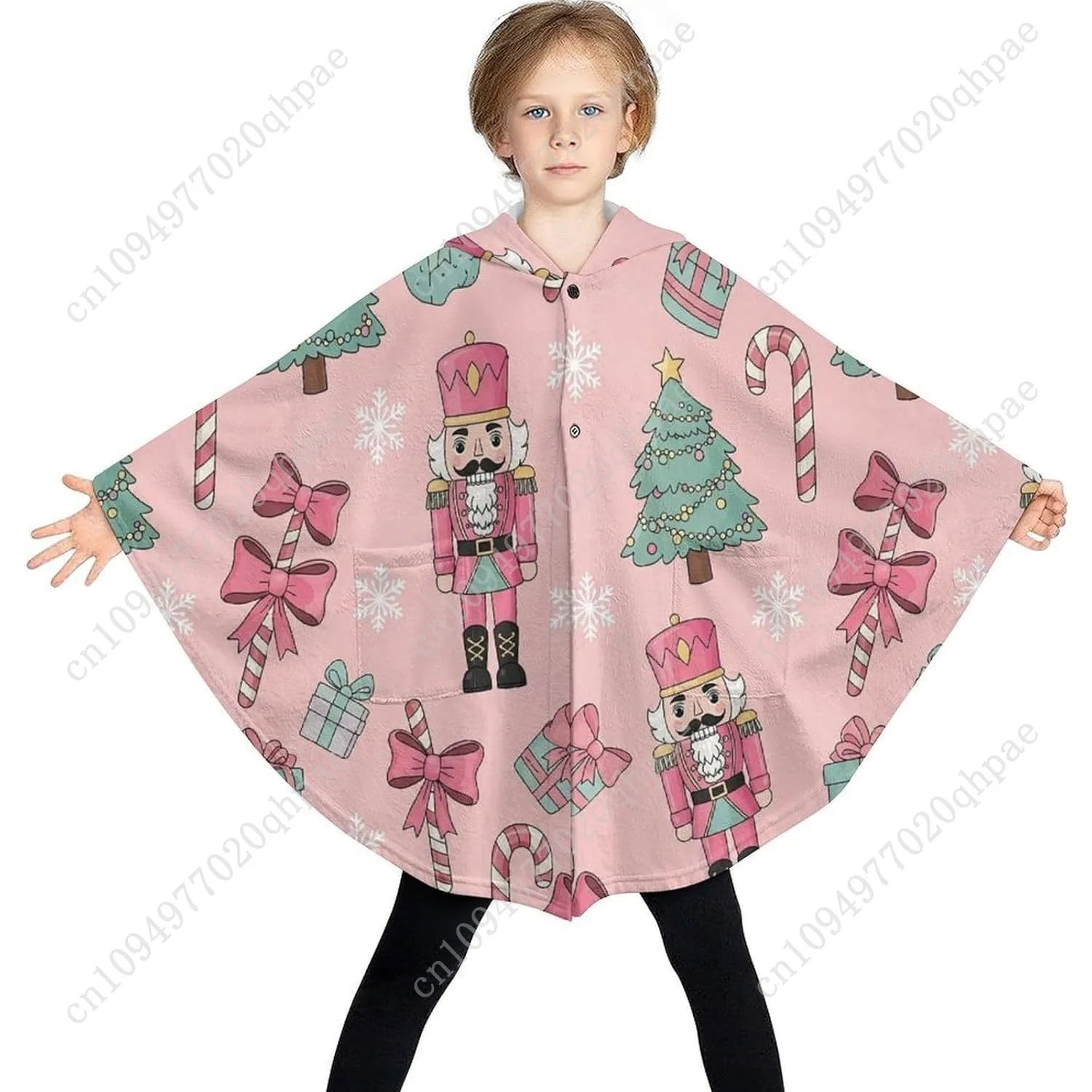 Sweater, Christmas Nutcracker  Hoodie With Pockets For Kids And Teenagers