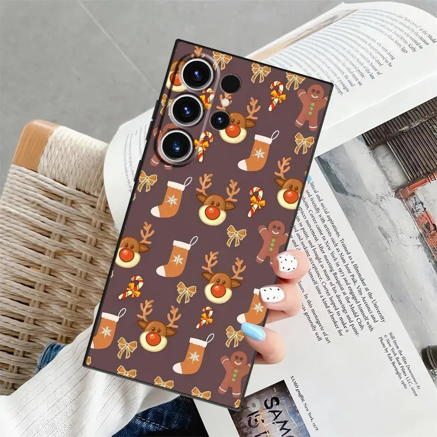 Hot Christmas Case for Samsung Galaxy S21 S24+ S23 FE S25 Ultra S25+ S20 S9 S24 Plus S22 Soft Back Phone Cover