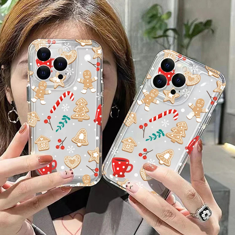 Christmas Tree Snowflake Gingerbread Man Case For Mi 11 Lite 5G 14 13 12 14T 13T 12T Cover