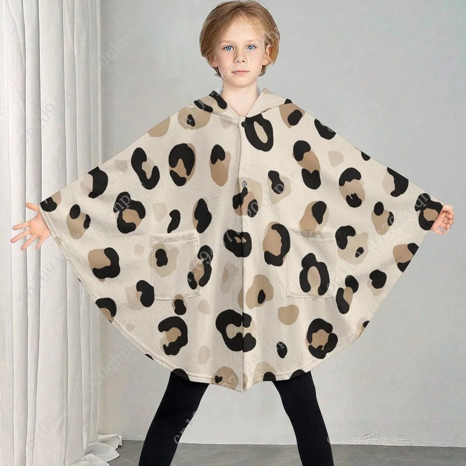 Sweater, Leopard Hoodie With Pockets For Kids And Teenagers