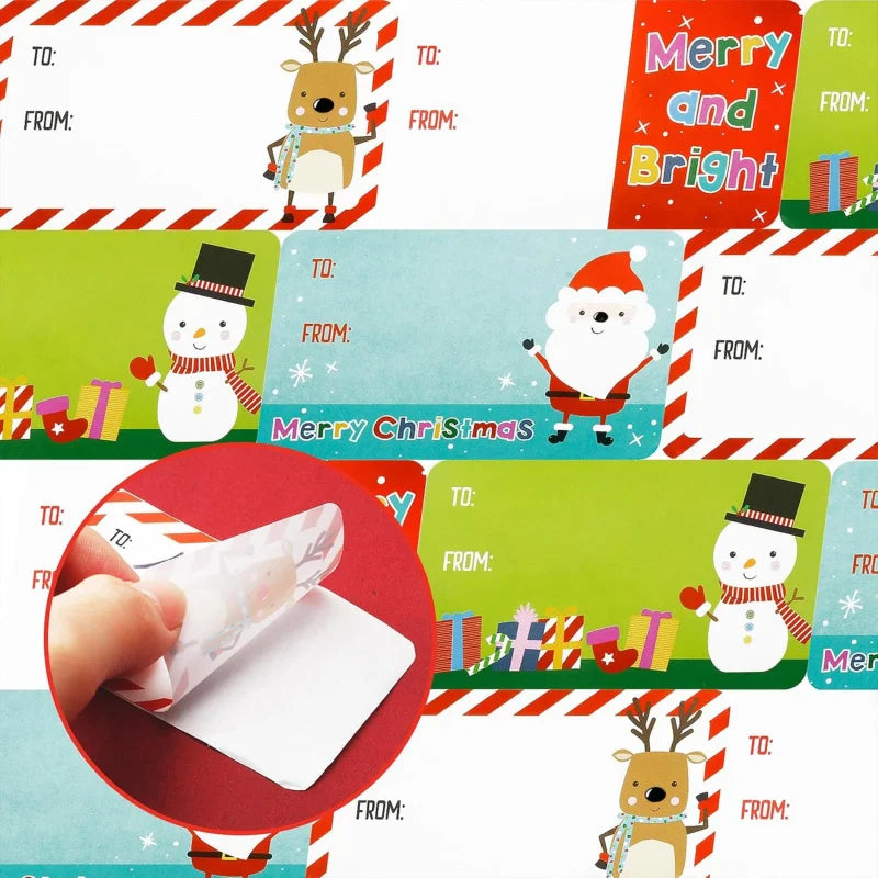 500 Christmas Label Stickers