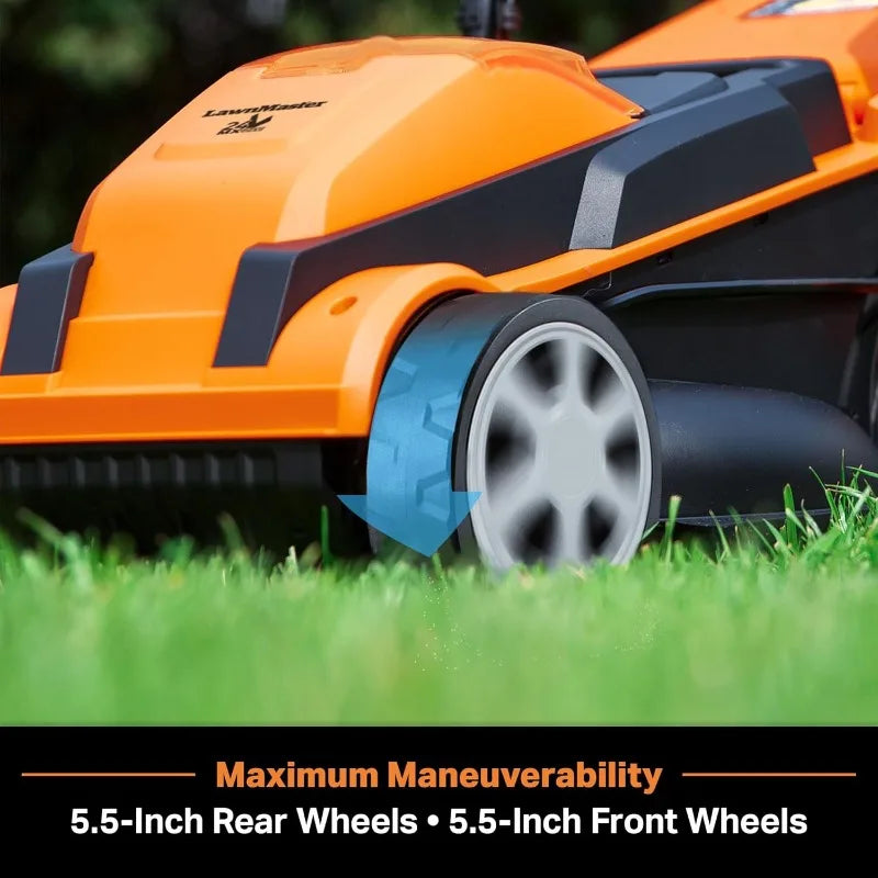 24VMWBL 24V Max 13-inch Cordless Lawn Mower And Cordless Leaf Blower Combo With 2x4.0Ah Batteries And Charger