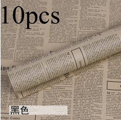 Double Sided Vintage Kraft English Newspaper Wrapping Paper