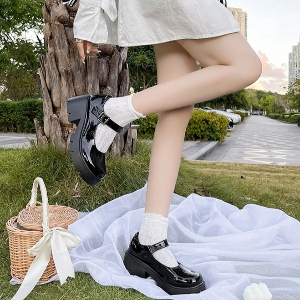 Mary Janes Lolita JK Leather Shoes