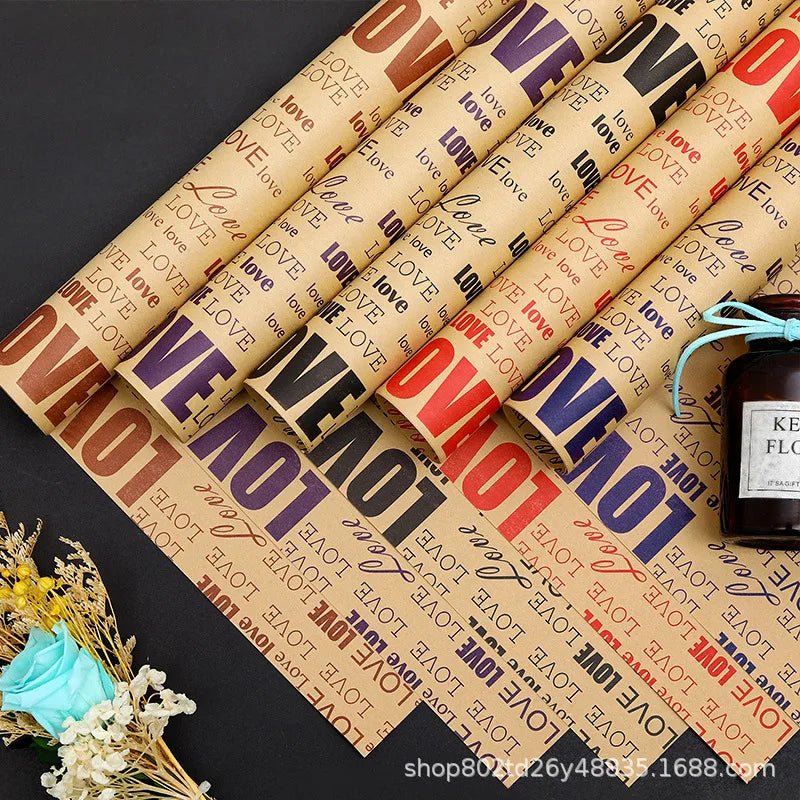 Double Sided Vintage Kraft English Newspaper Wrapping Paper