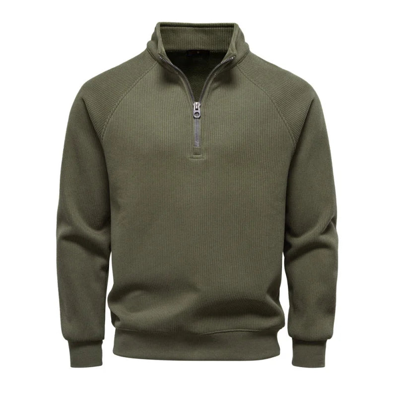 Half-Zip Fleece-Lined Men's Sweatshirt