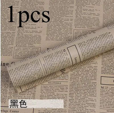 Double Sided Vintage Kraft English Newspaper Wrapping Paper